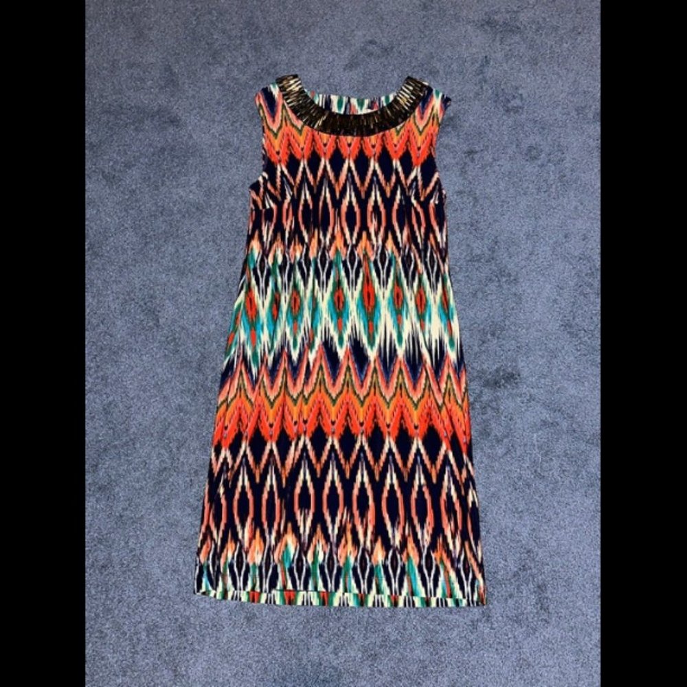 Signature Camryn Women's Multicolor Sleeveless Dress Size 8